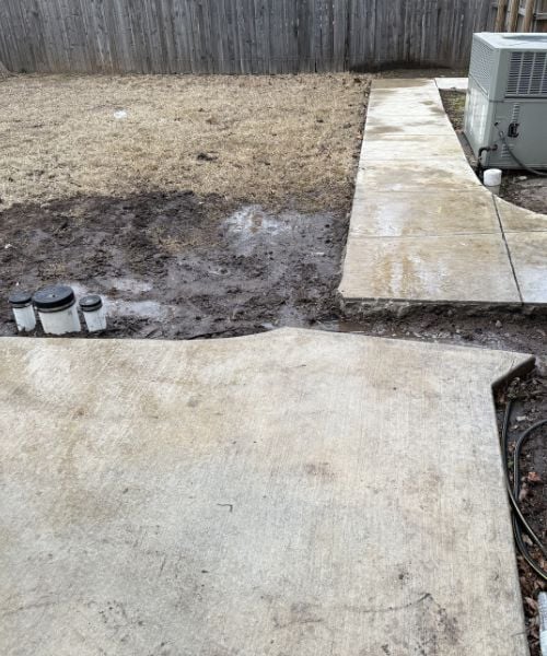 Sewer backup being diagnosed and repaired at a home in Oklahoma City